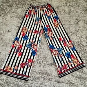 Womens Flying Tomato Boho Floral Wide-Leg Pants size large